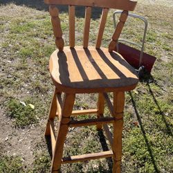 Tall Wooden Chair