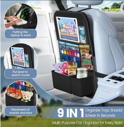 Oneyus Car Backseat Organizer with table Tray(1Pack)
