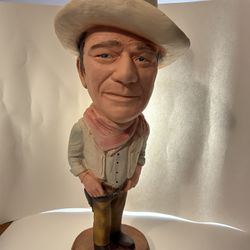 RARE VINTAGE JOHN WAYNE  ESCO  CHALKWARE STATUE