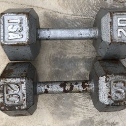2x20 Lbs Dumbbells Weights (2nd Pair)
