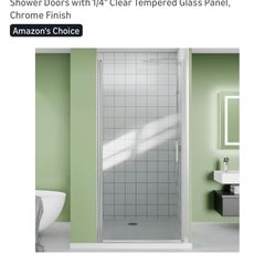 New Shower Door 36"-38"x72"