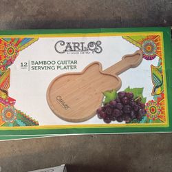 Carlos 12 Inch Bamboo Guitar Serving Platter
