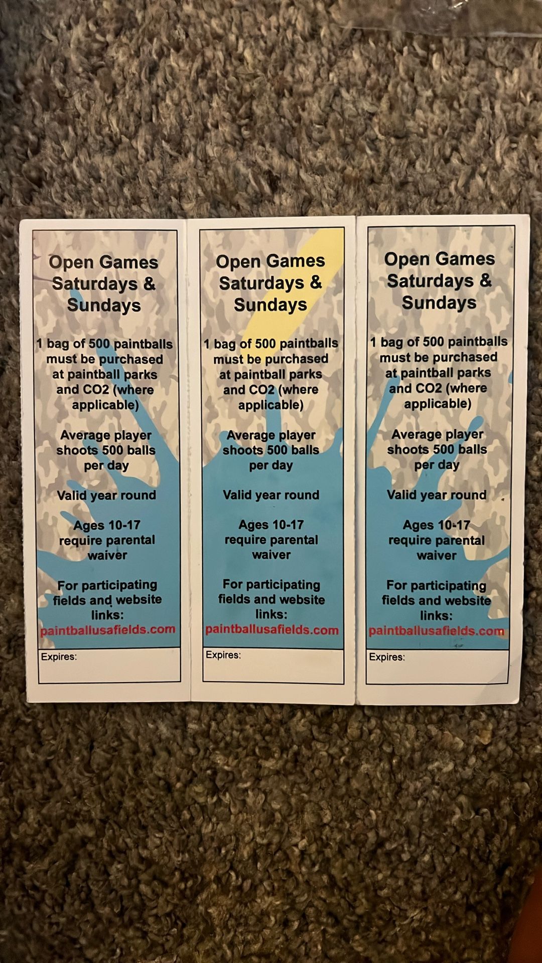 Paint Ball Day Passes