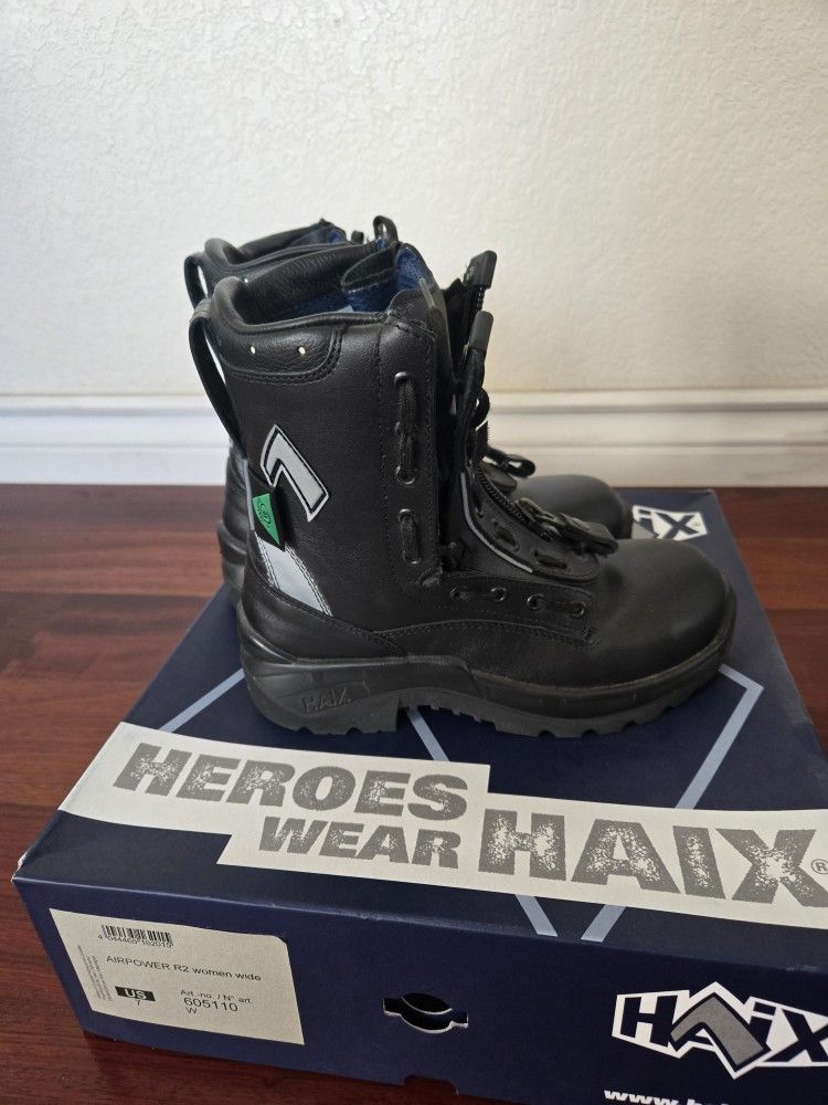 HAIX WOMEN BOOTS, 7W, BLACK