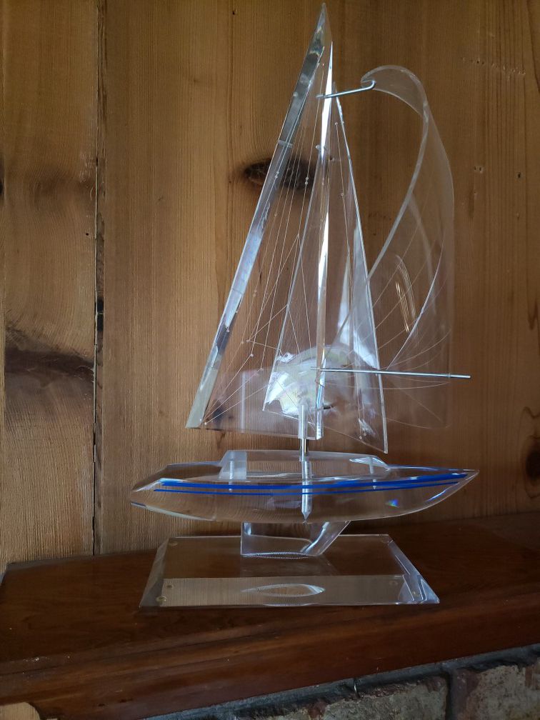 Acrylic Art Model Sailboat