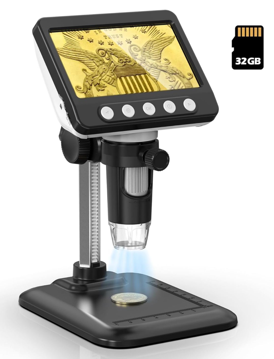 LCD "Loop" Easy to view finest details Quickly! 50X - 1000X Magnifying Magnify Magnifier 