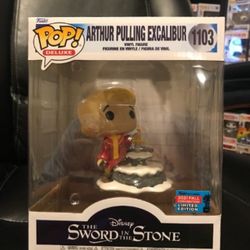 NYCC Exclusive 6 Inch Arthur Pulling Excalibur Sword in the Stone Funko Pop #110