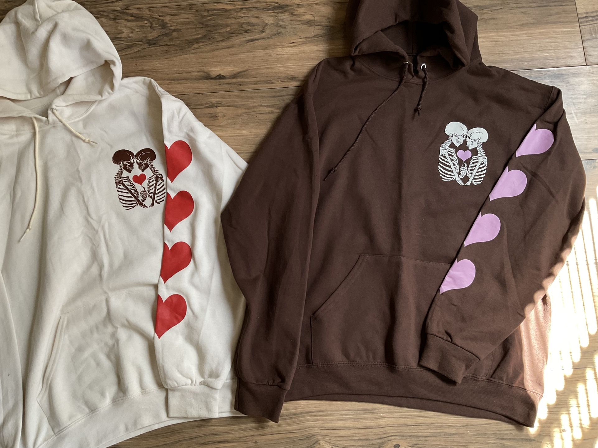 For Her & Him Skeleton Hoodies.