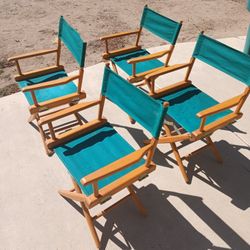 VINTAGE TELESCOPE FOLDING DIRECTOR CHAIRS $120