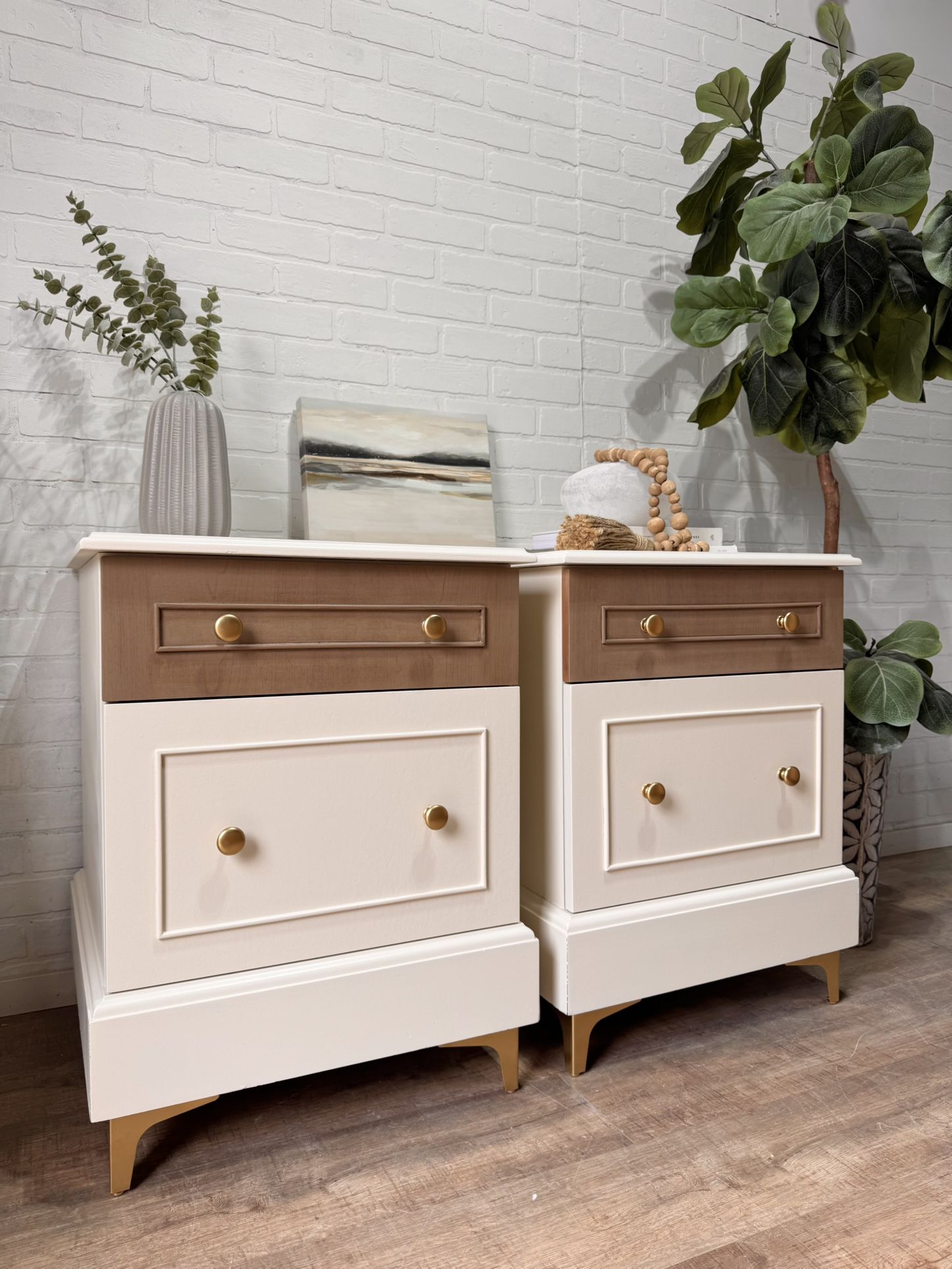 Mid Century Modern Style Matching Nightstands