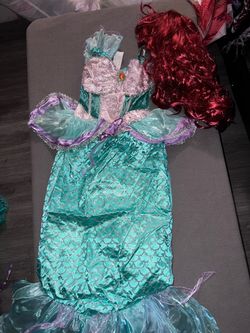 Girl’s  Ariel Costume w/wig