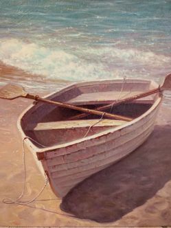 Weathered Boat" by contemporary artist Zhen-Huan Lu