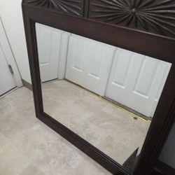 Large Wood Framed Mirror