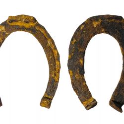 Set Of Horseshoes Vintage Lucky Charm Rusted As Found Display Farm Prop