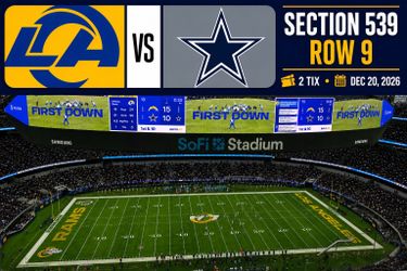 2  tix Rams vs Cowboys
