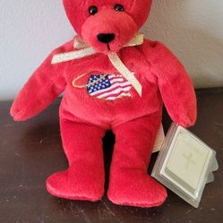 Red Holy Bears 1999 Allegiance Beanie Bear 