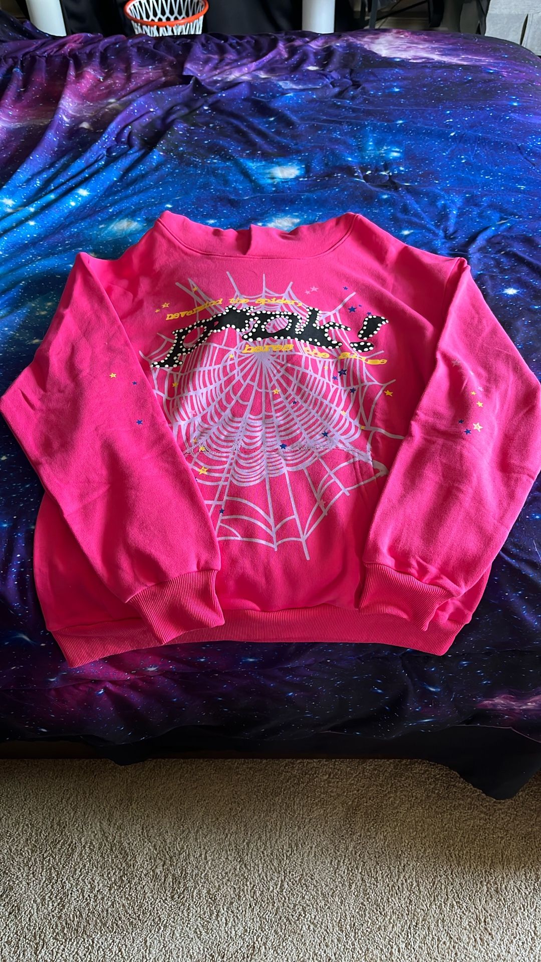 Sp5der Hoodie Pink Punk Size S (BRAND NEW)