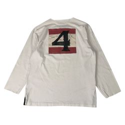 Polo Ralph Lauren Rugby Long Sleeve Shirt Mens Medium M White Pullover PRL Y2K