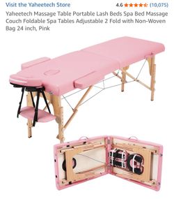 Pink facial, eyelash bed