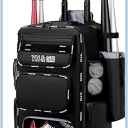 Rolling Baseball Bag,Wheeled Softball Bag with Fence Hook for TBall Bat & Equipment,Lightweight Baseball Bat with Shoe Compartment