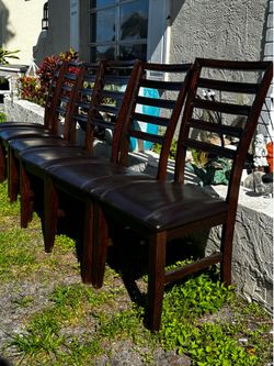 6 Solid Wood Dining Chairs