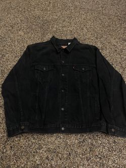 Vintage 80s Levi’s Black Denim Trucker Jacket (Size XXL) – Custom Art / Rare 70507