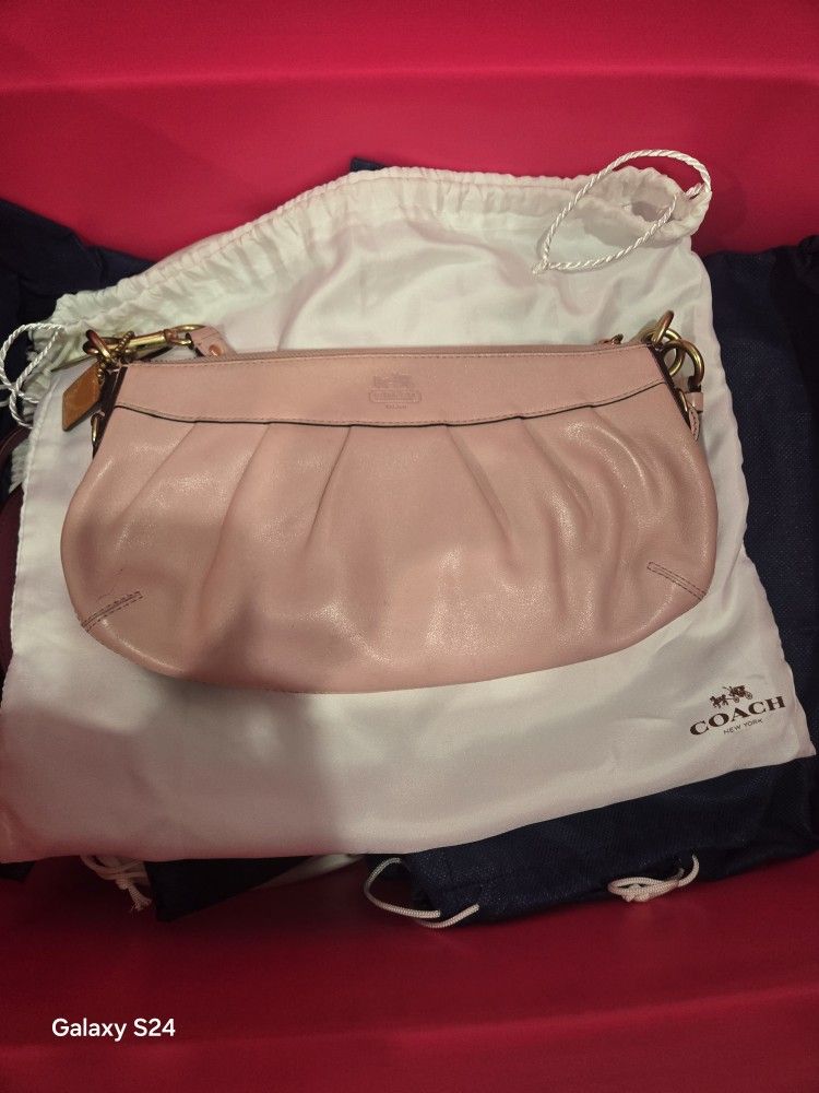 Pink Coach Purse n mini wallet Original