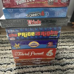 Board Game Lot – 7 Brand New, Sealed Games – Family Fun & Trivia!