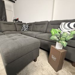 Beautiful Sectional Couch With Storage Ottoman 