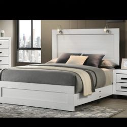 Brand New Never Used Bed Frame Boxspring Mattress And Night Stand All Brand New In Box