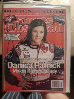 Signed Danica Patrick Sports Illustrated. 