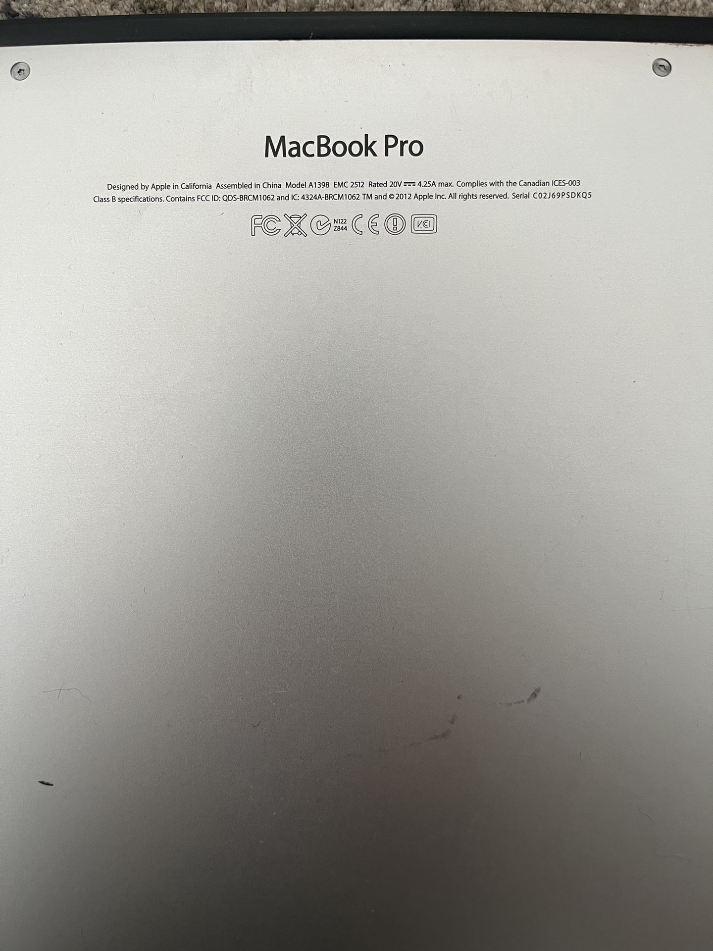 MacBook Pro (13-inch, 2020, Four Thunderbolt 3 ports).