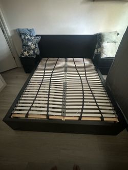 IKEA MALM Bedroom Set - Bed Frame, 2 Nightstands, and 6-Drawer Dresser. Queen size mattress.