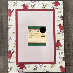 New 25-Sheet Holiday Penguin Stationary Paper Pack