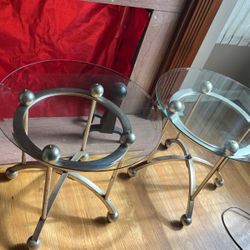 2 Glass Tables 