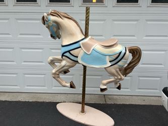 Life-Size 5.2 ft Replica Carousel Horse-Vintage Style (Resin/Fiberglass)
