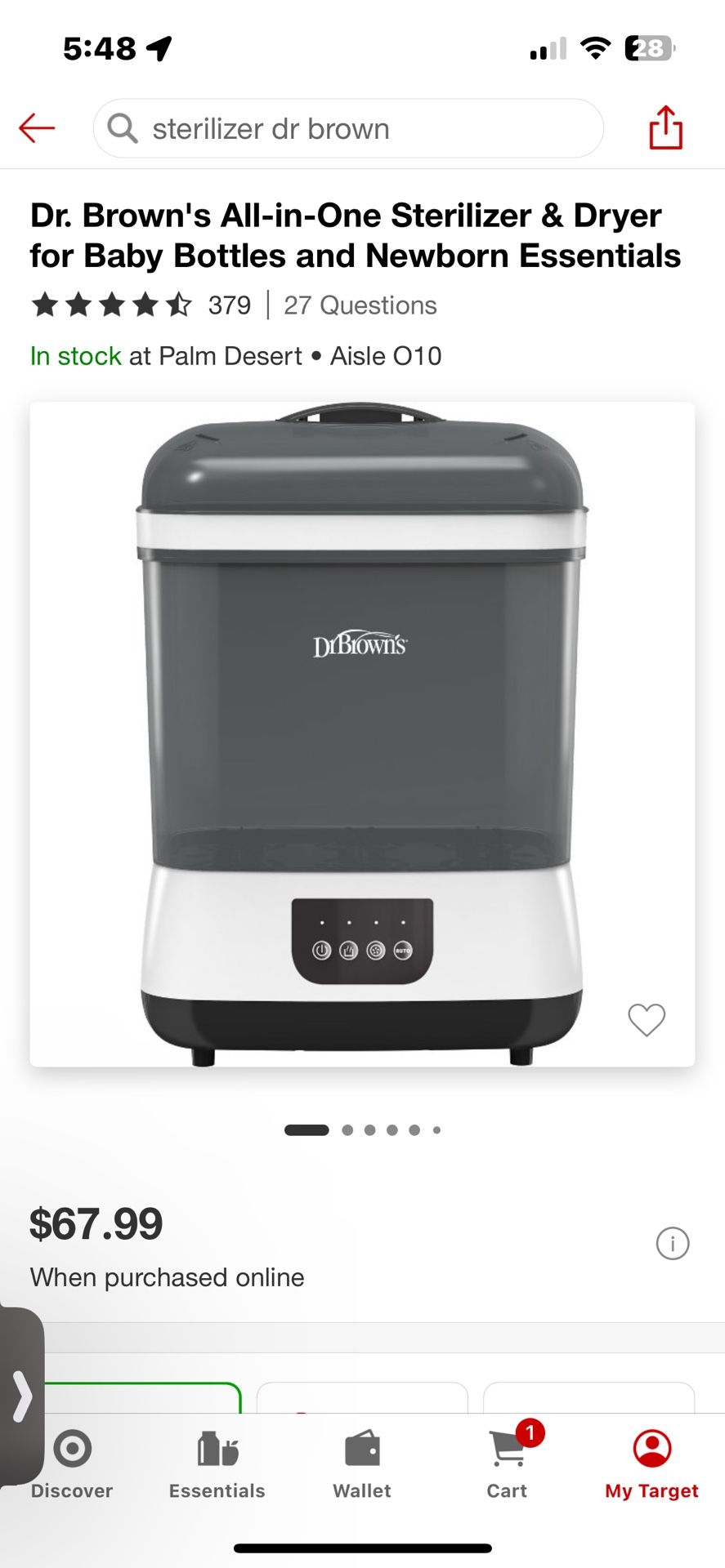 Dr Brown Baby Bottle Sterilizer