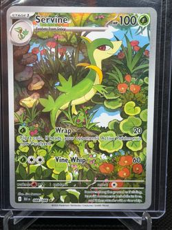 Servine illustration rare black bolt pokemon card