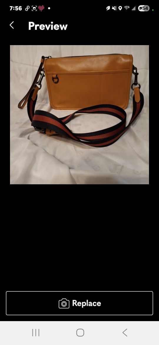 Coach Butterscotch leather legacy crossbody bag 2021
