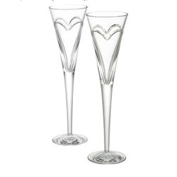Waterford Champagne Flutes Glasses