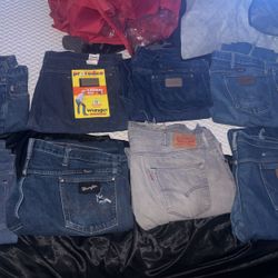 Wrangler, Levi’s, And Carhartt Jeans 
