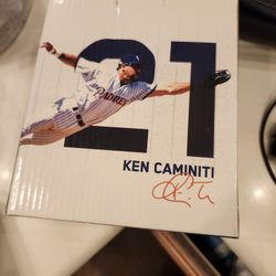 Ken Caminiti Bobblehead And Framed Picture