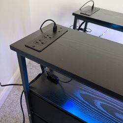 New Set of 2 Modern Nightstands with Storage Drawers - never used