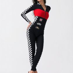 Beauty's Love Racer Costume-Speed Car Driver Jumpsuit Costume Cosplay Sz M