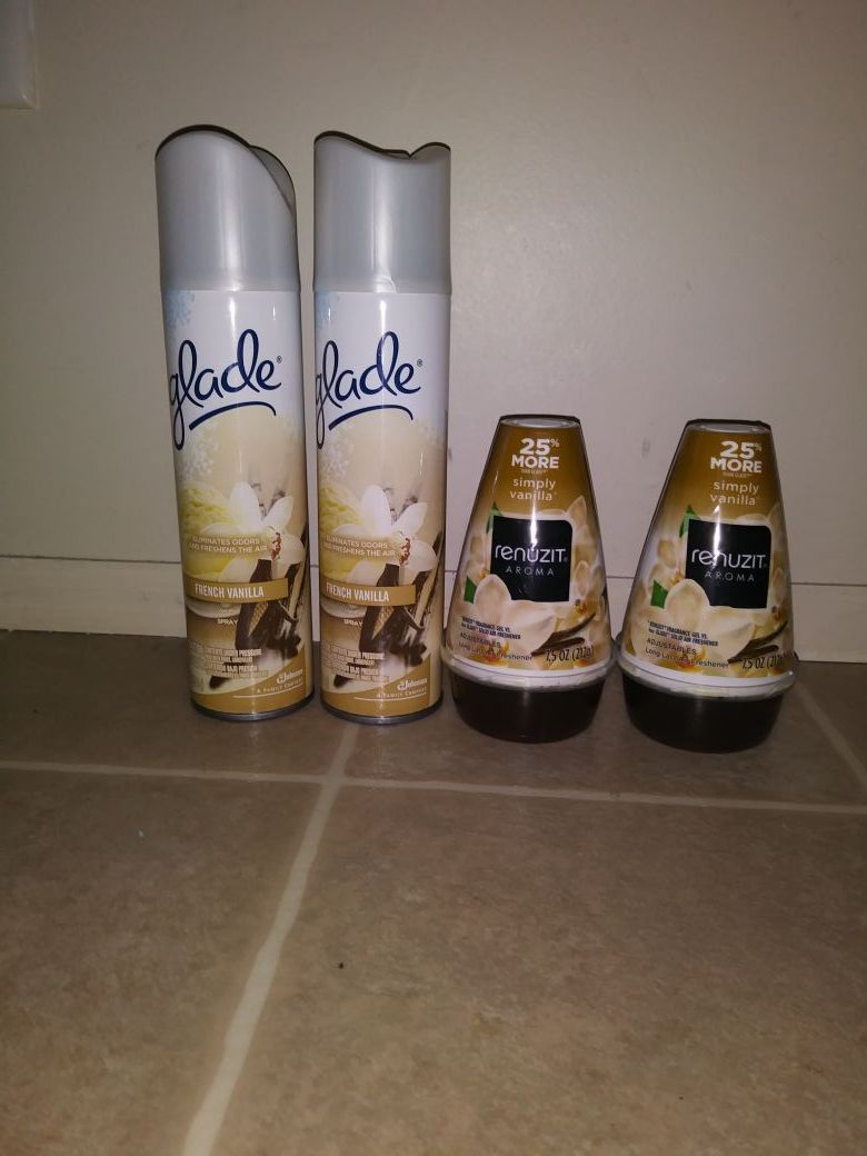 Glade French Vanilla Air Freshener & Renuzit Simply Vanilla Air Freshener