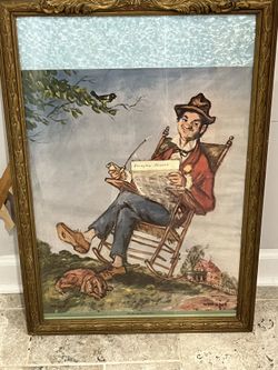 Antique Art Wall In Frame