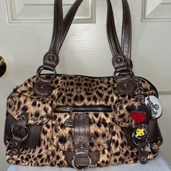 Kathy Van Zeeland Leopard Design Handbag