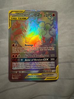 Pokemon Marshadow & Machamp GX TAG TEAM Trading Card
