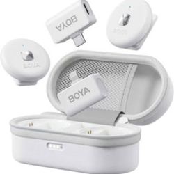 BOYA Omic Wireless Microphone for iPhone/Android with MFi Certified Lightning/USB-C Plug, Noise Reduction, 164ft 30H Battery Life with Charging Case, 