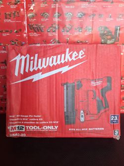 MILWAUKEE M12 12V 23-GAUGE LITHIUM-ION CORDLESS PIN NAILER ( TOOL ONLY  )